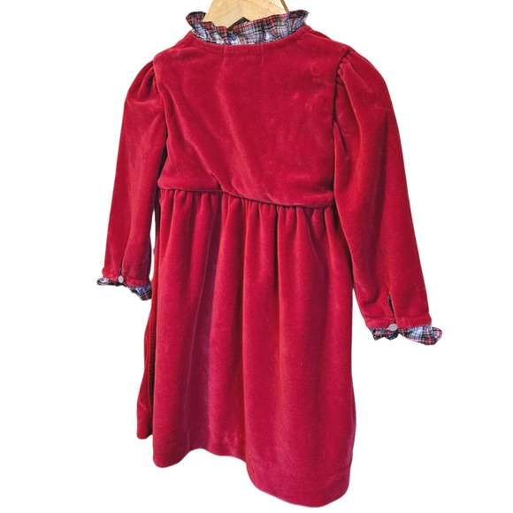 SUPER CUTE! Ralph Lauren Toddler Velour Holiday Dress Red 18 Months - Picture 7 of 8